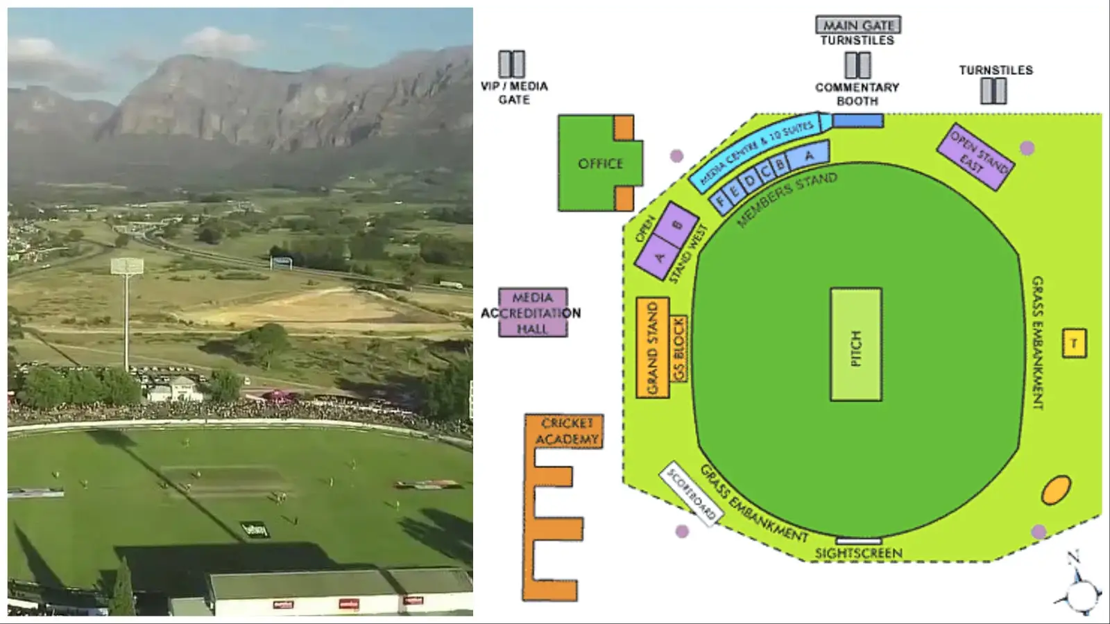 Boland Park Paarl Cricket Ground Boundary Length and Seating Capacity