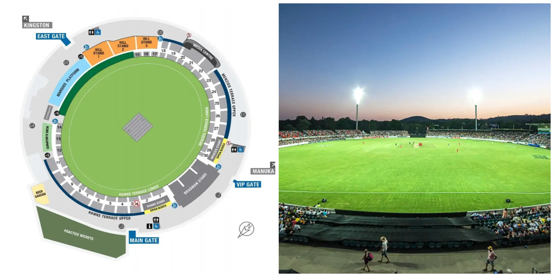Manuka Oval Canberra Cricket Ground Boundary Length And Seating Capacity