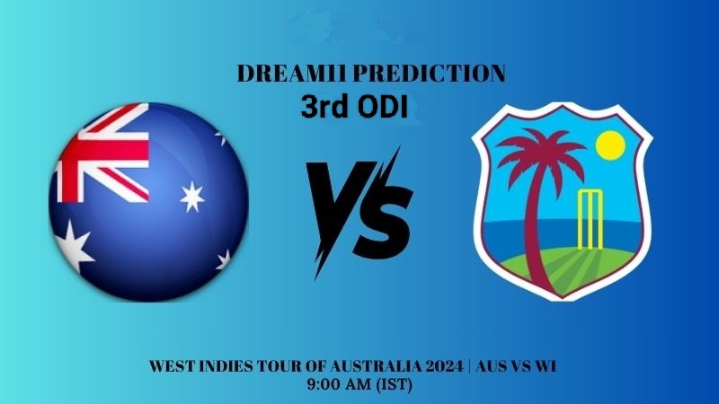 AUS vs WI 3rd ODI Dream11 Prediction, Pitch Report, Player Stats, H2H, Captain & Vice-captain, Fantasy Cricket Tips and More