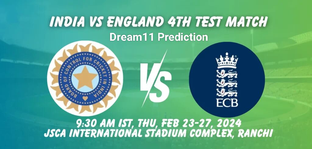 IND vs ENG 4th Test Dream11 Prediction, Player Stats, Head to Head, Pitch Report, Captain & Vice-captain, Live Streaming Details and More