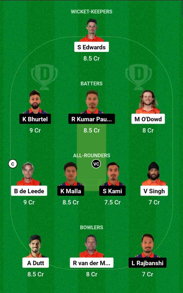 NED VS NEP Dream11 Prediction Team for This Match