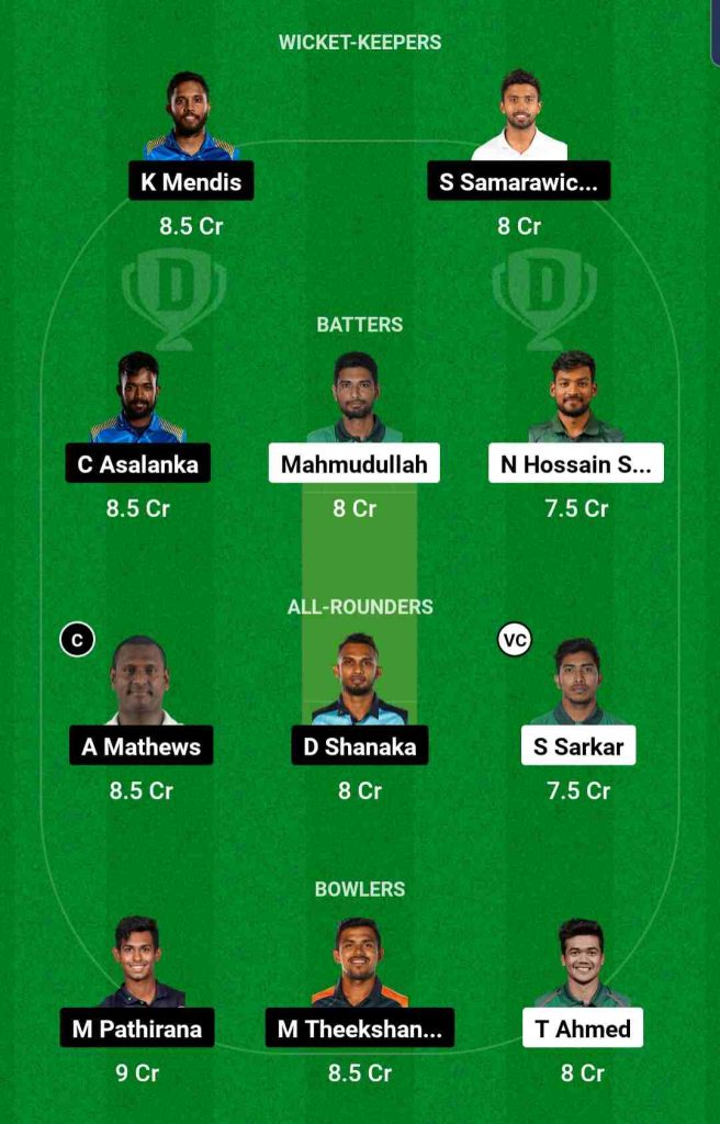 BAN vs SL 2nd T20I Dream11 Prediction Team for Today's Match